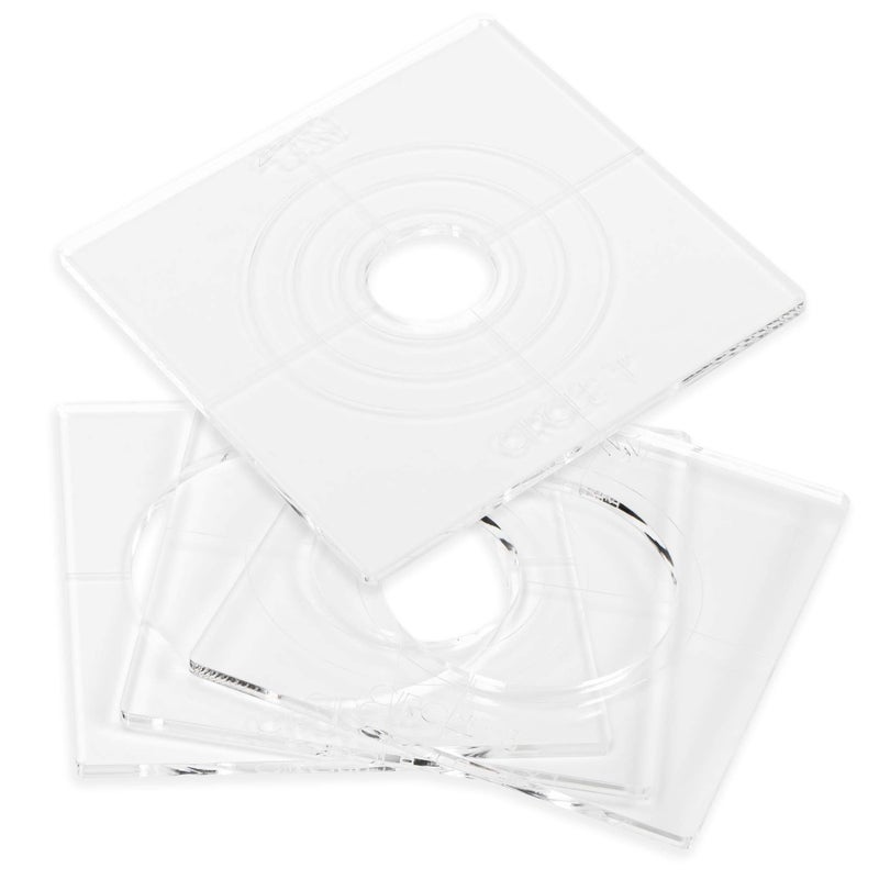 M'lis Nested Circles 4" to 1" - Acrylic Router Inlay Templates for Precise Wood Inlay Designs by Tarter Woodworking (MLIS) Multiple Layer Inlay System, Works with Router Inlay kit, Made in USA - Image 1